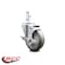 Service Caster 4 Inch Gray Polyurethane Wheel Swivel 3/4 Inch Square Stem Caster with Brake SCC-SQ20S414-PPUB-GRY-TLB-34 - alternate 4